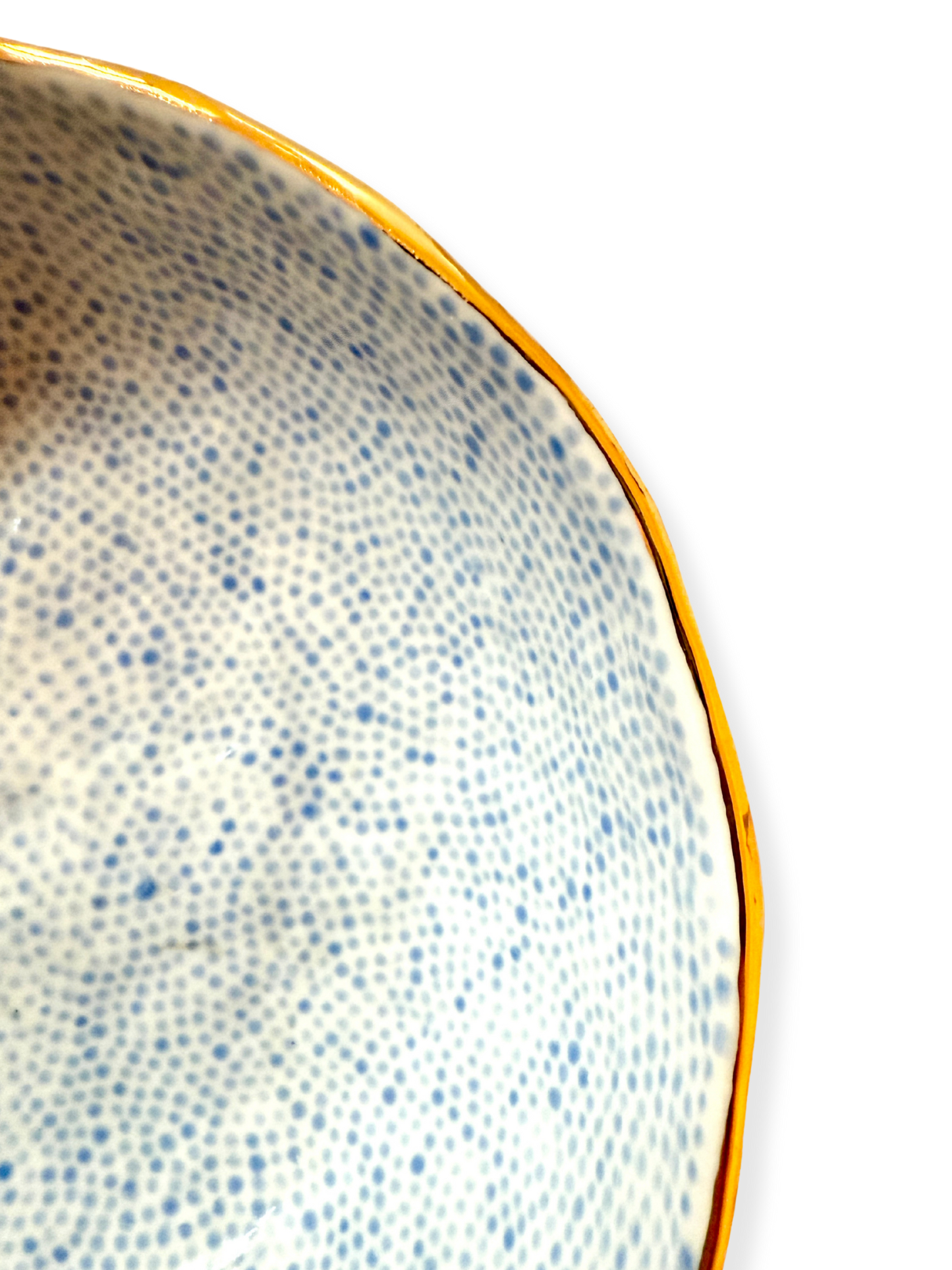 Light Blue Dot Large Bowl