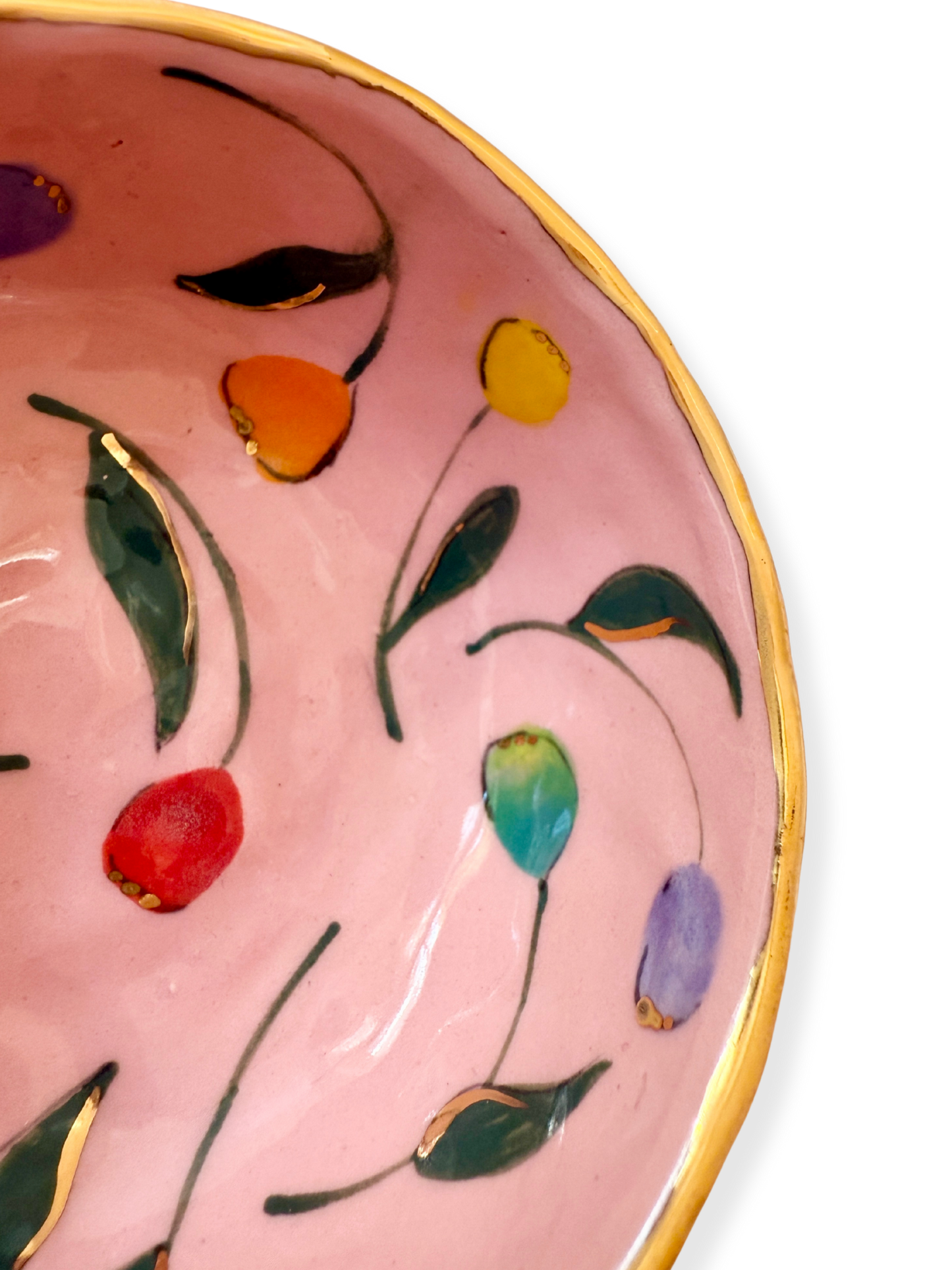 Pink Tulip Trinket Dish