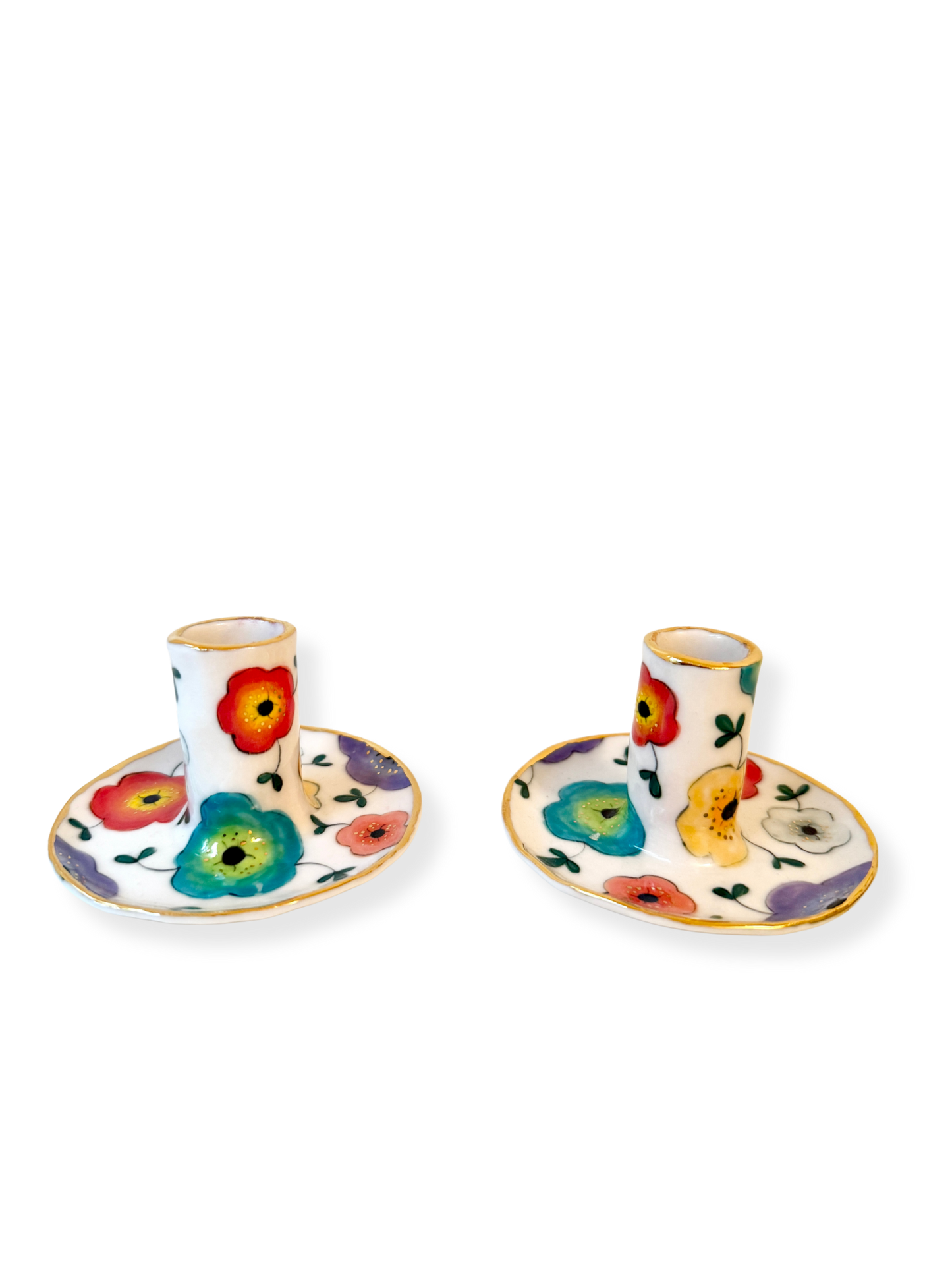 Large Flower Candle Holders