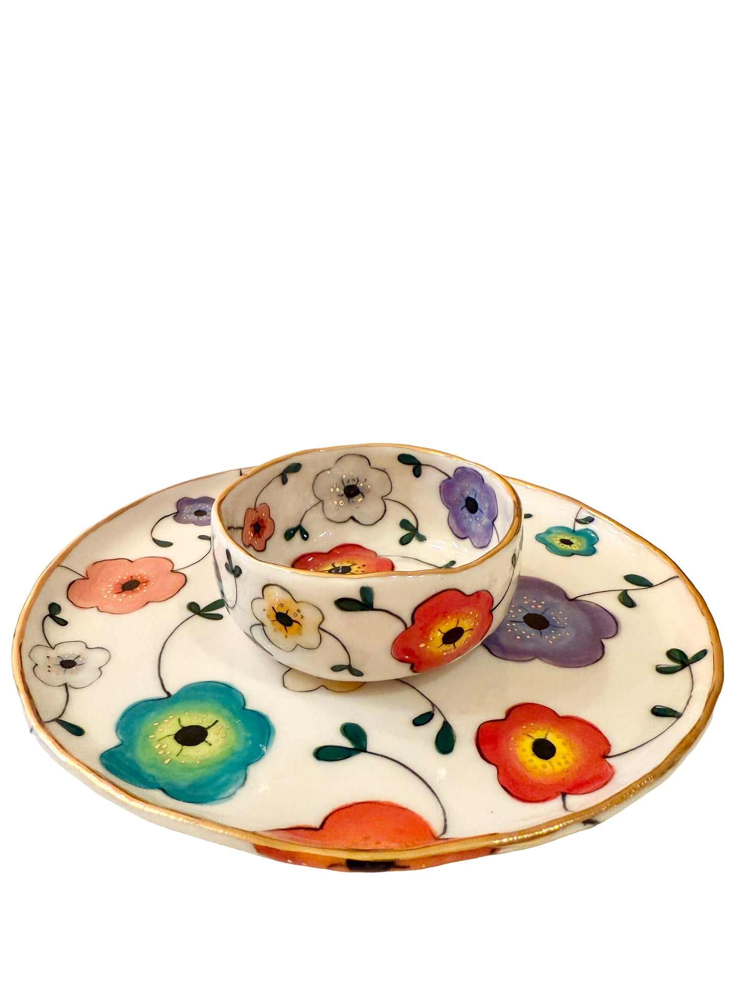 Large Flower Trinket Dish