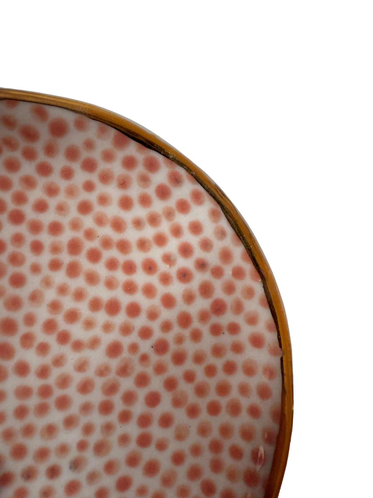 Peach Dot Trinket Plate