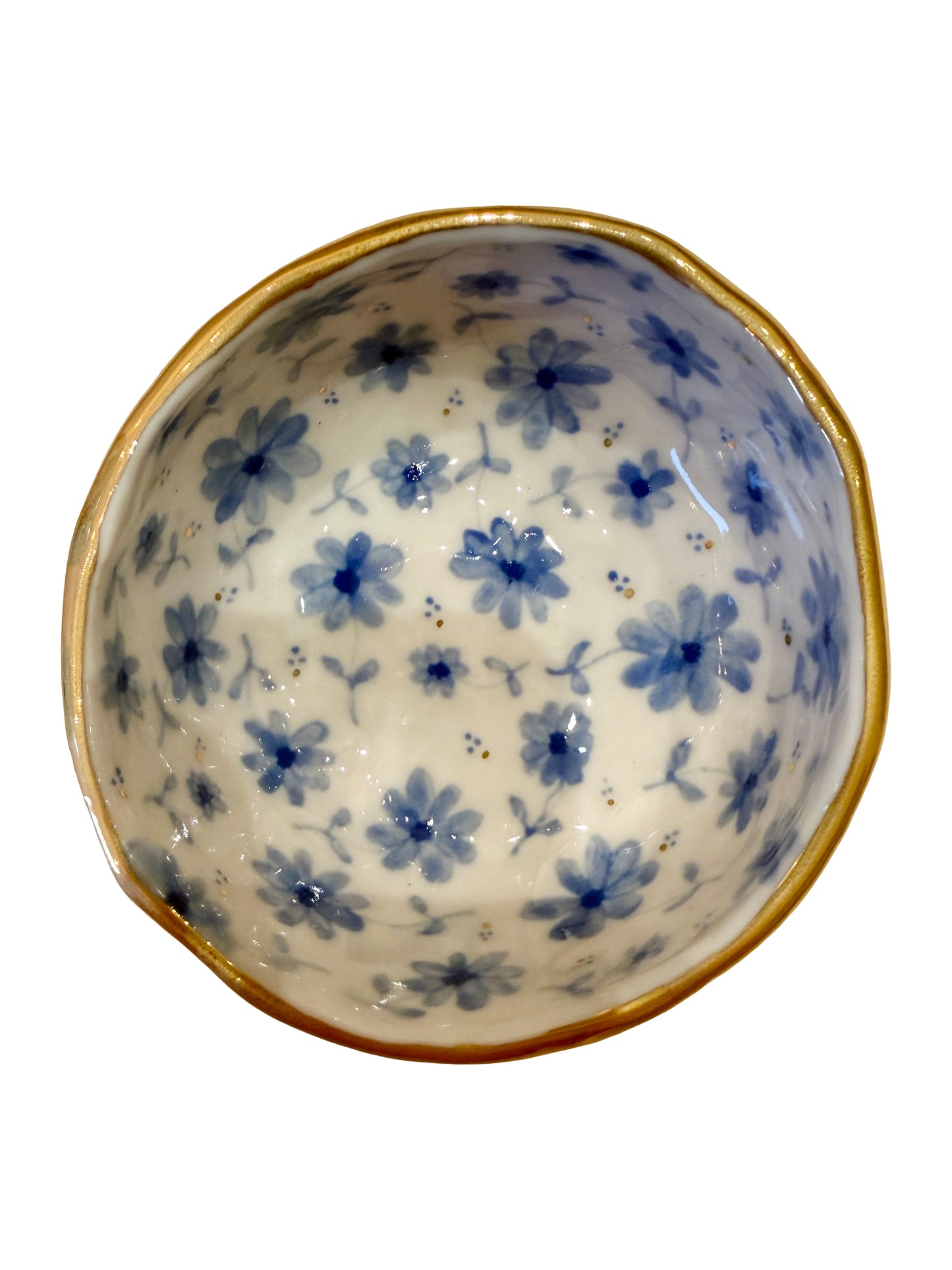 Blue Toile Trinket Bowl