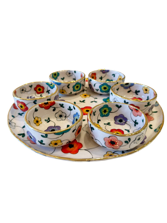 Large Flower Seder Plate
