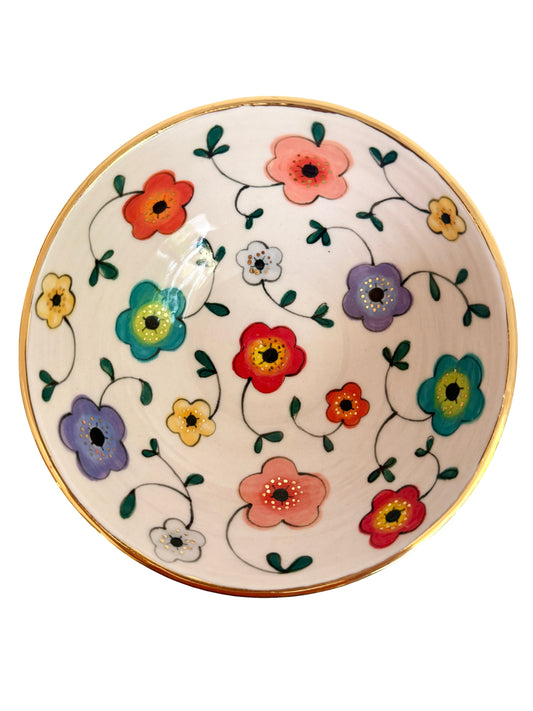 Large Flower Fruit Bowl