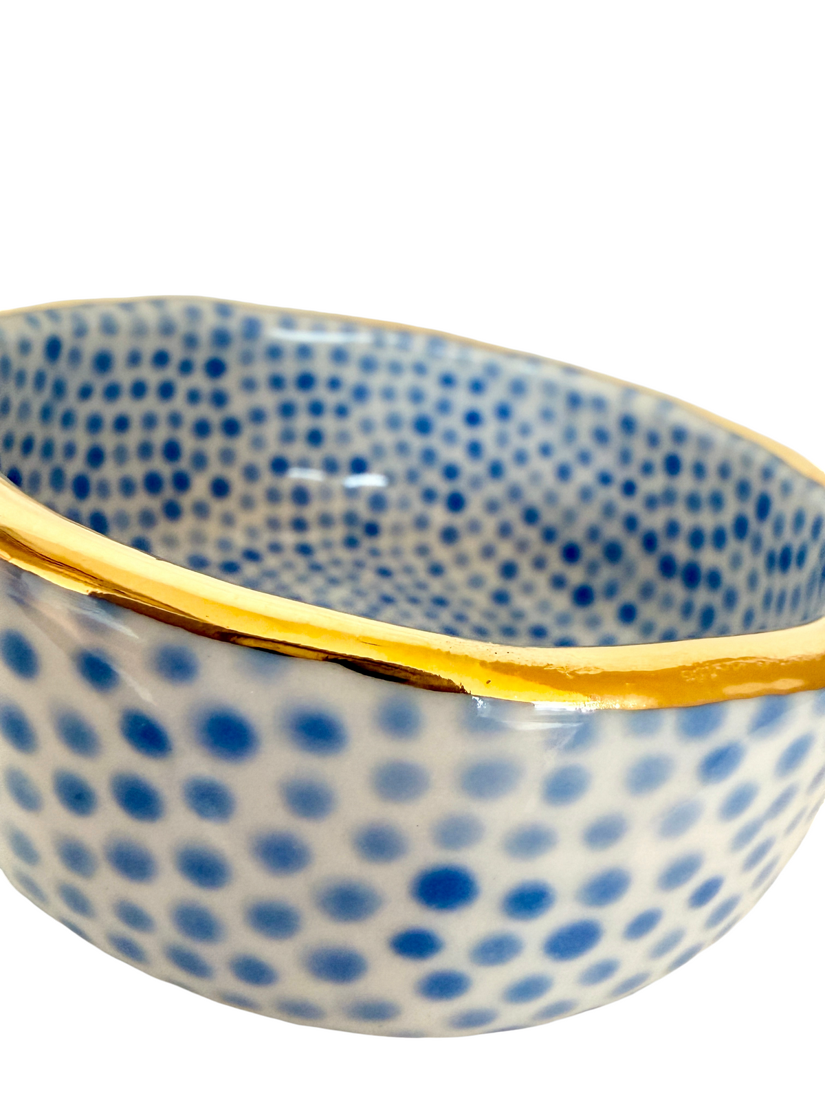 Light Blue Dot Trinket Dish