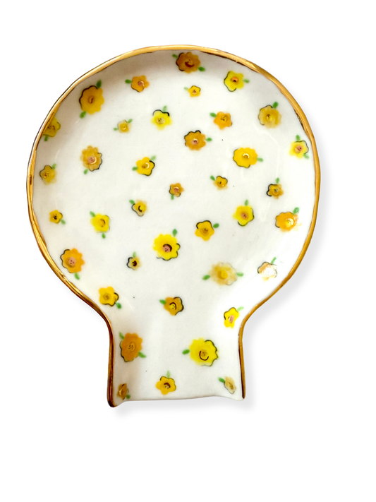 Yellow Small Flower Spoon Rest