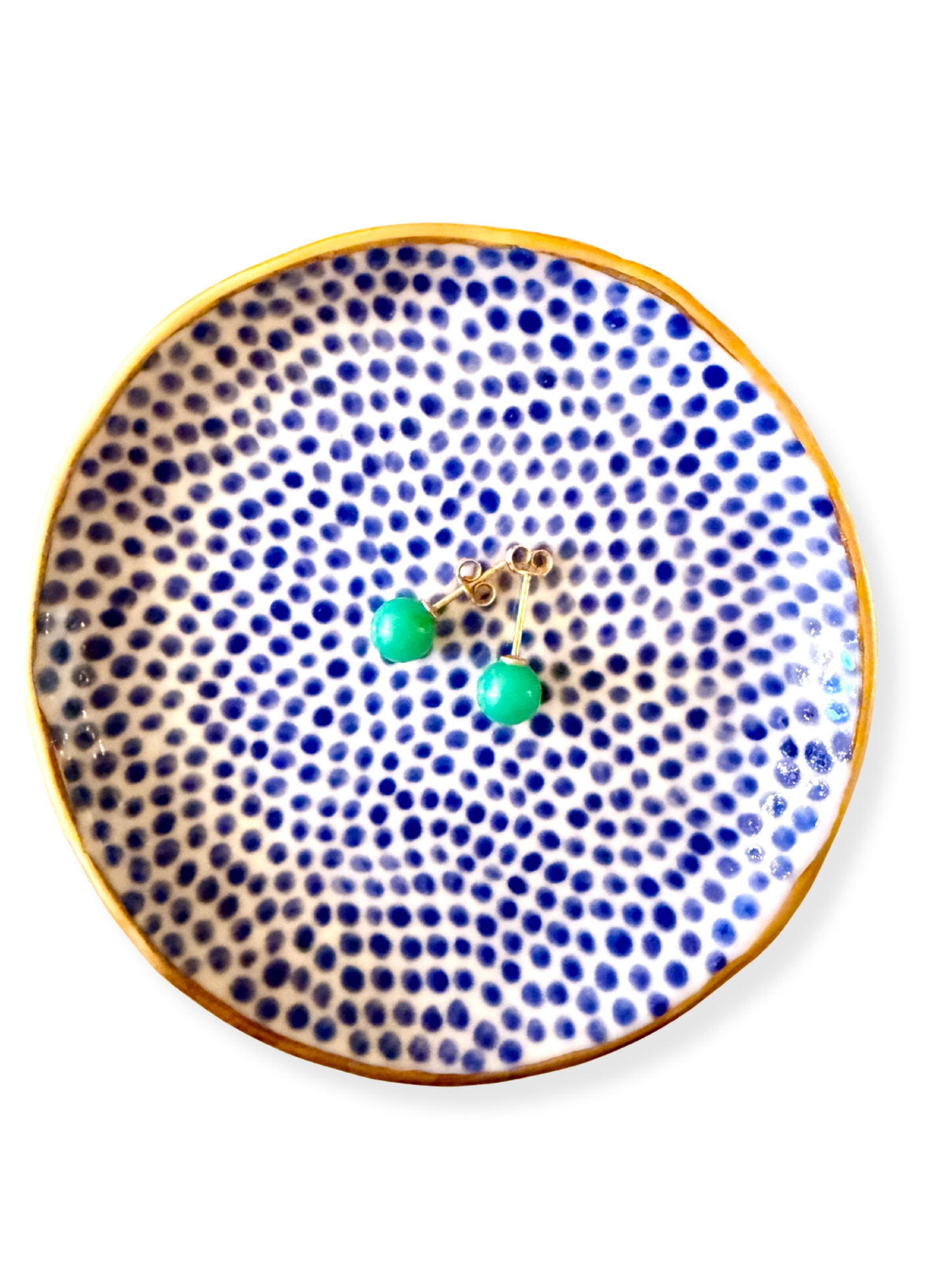 Indigo Dot Trinket Plate