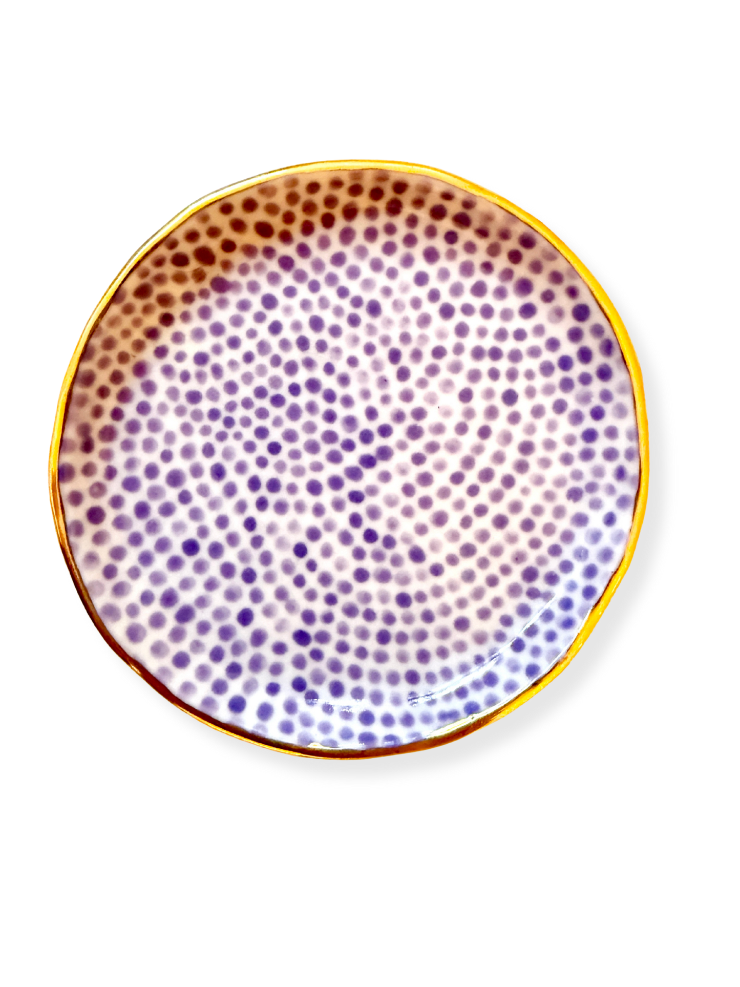 Lavender Dot Trinket Plate