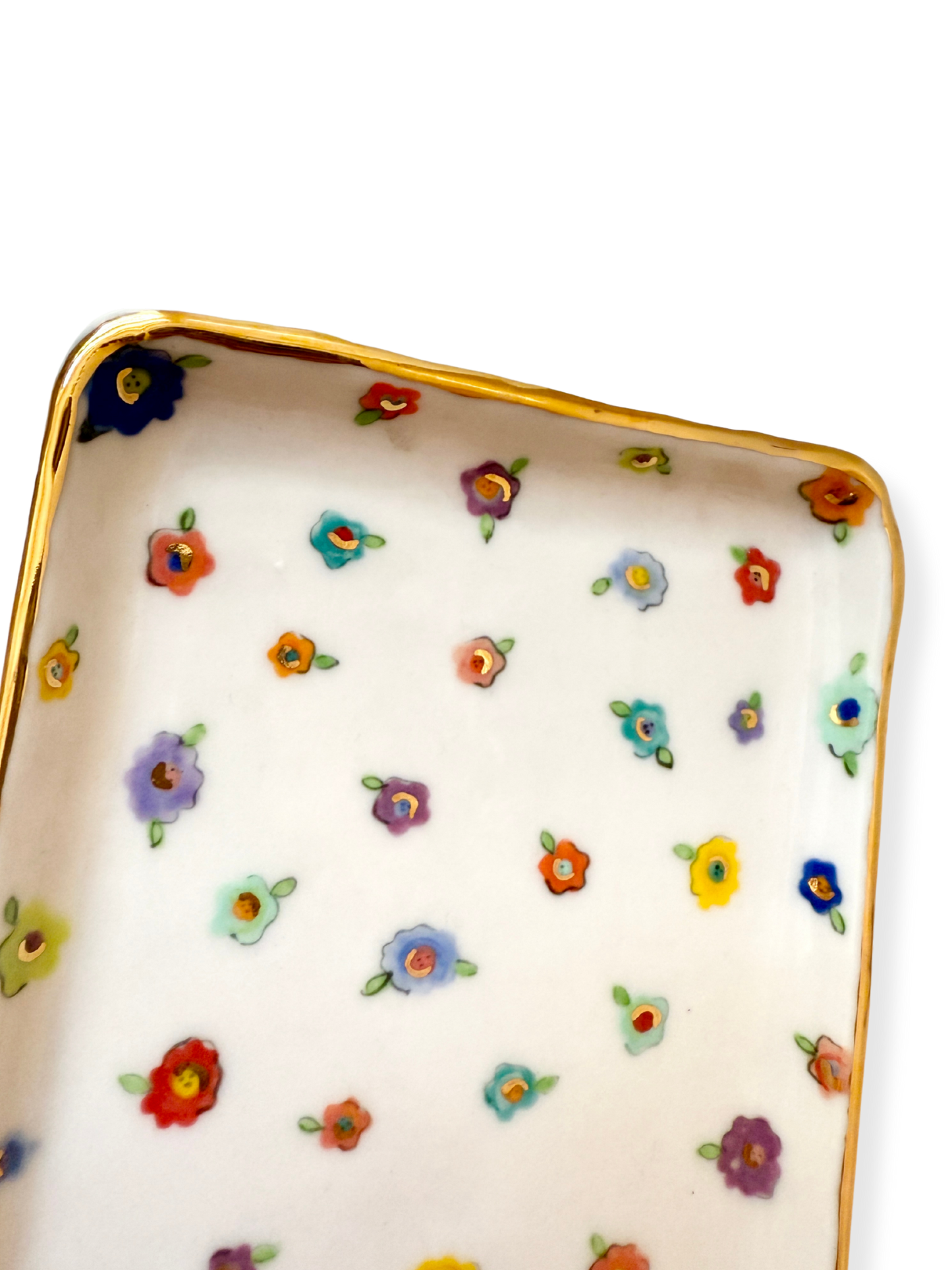 Small Flower Medium Rectangular Platter