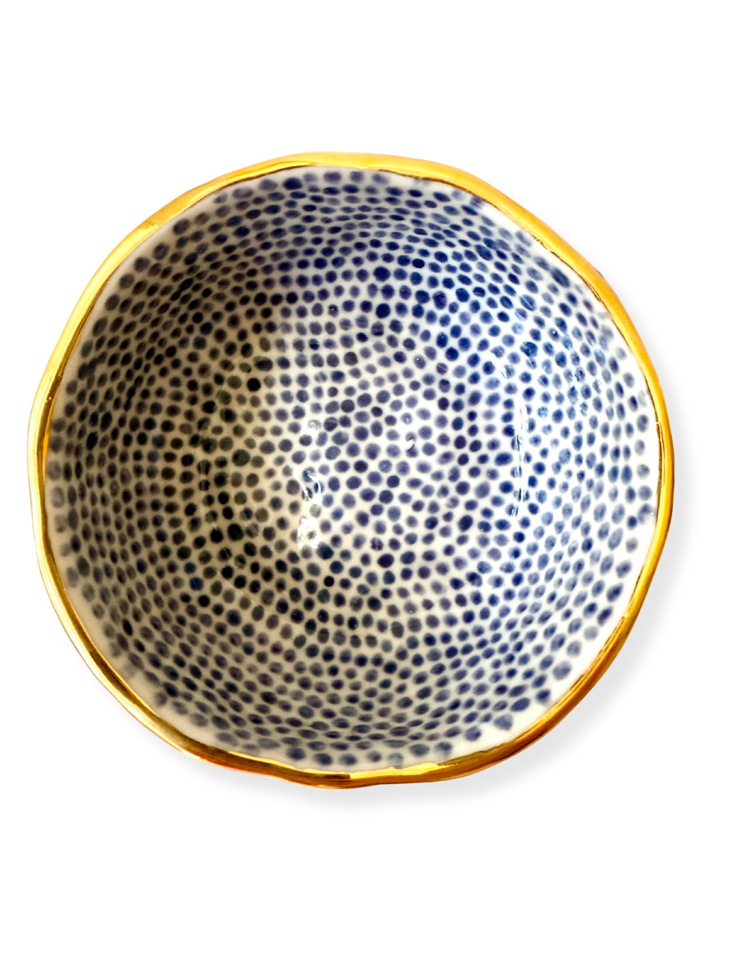 Indigo Dot Trinket Bowl