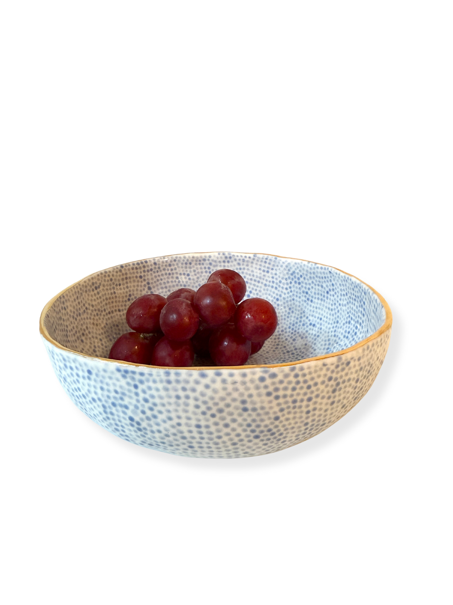 Light Blue Dot Large Bowl