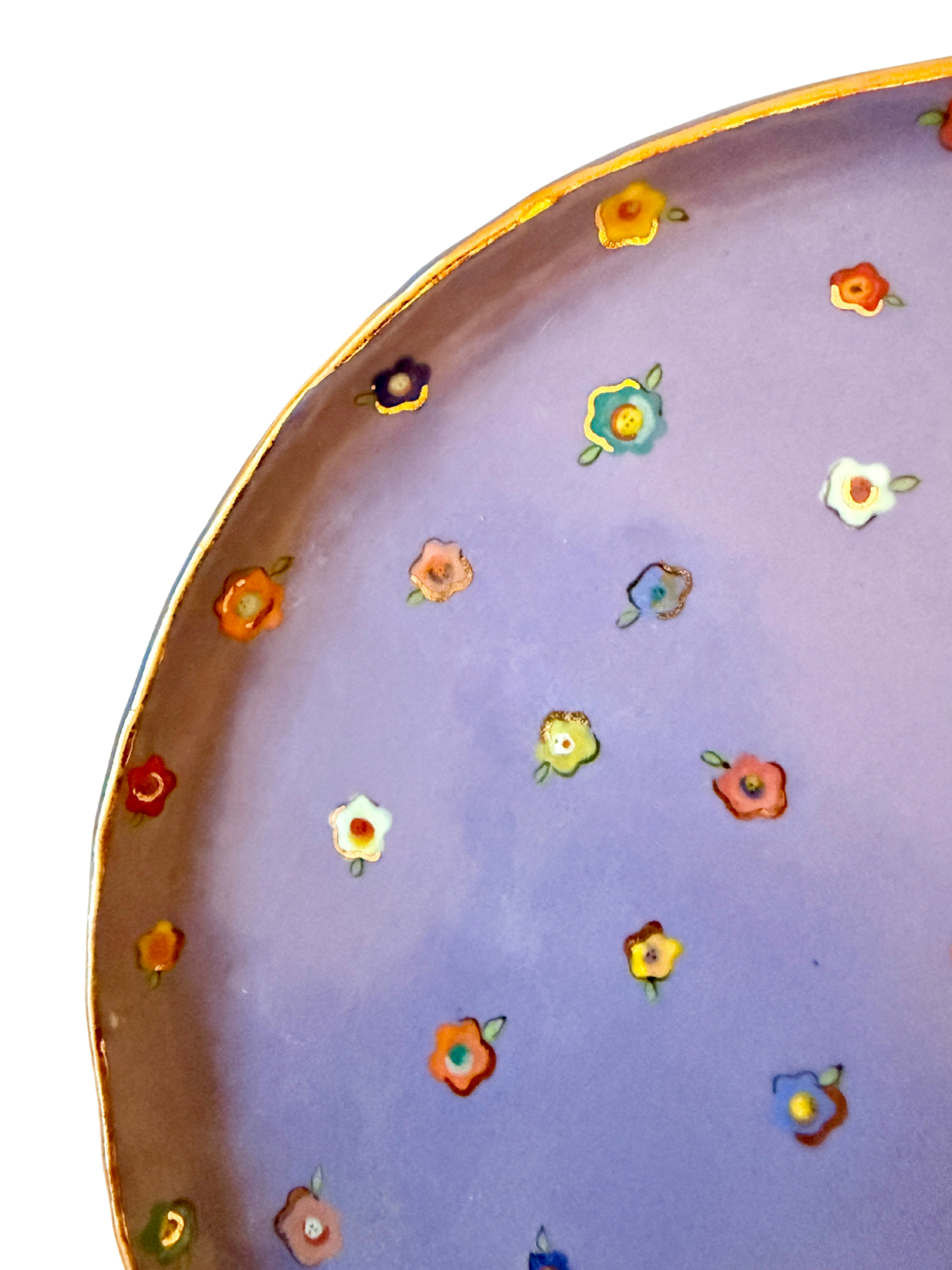 Lavender Small Flower Medium Plate