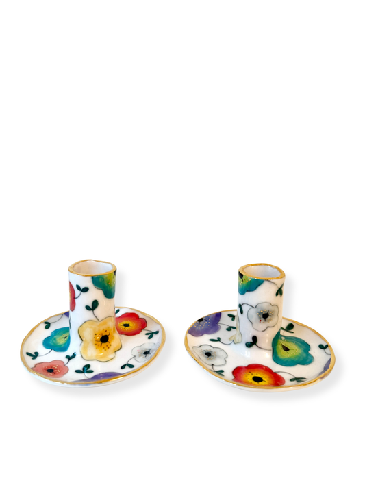 Large Flower Candle Holders
