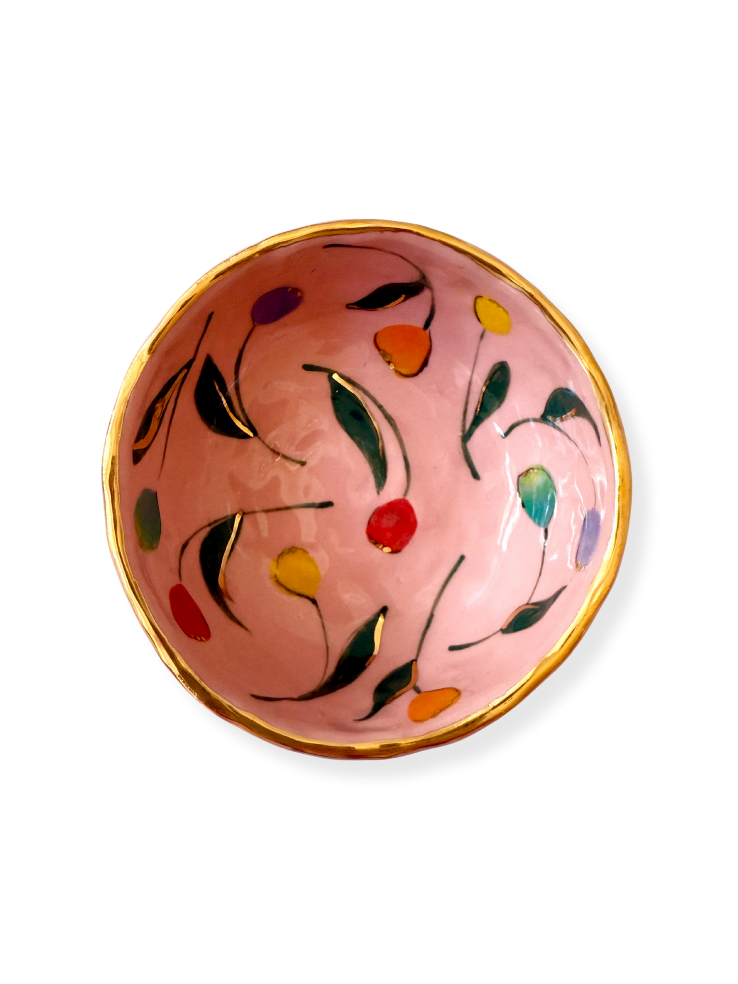 Pink Tulip Trinket Dish