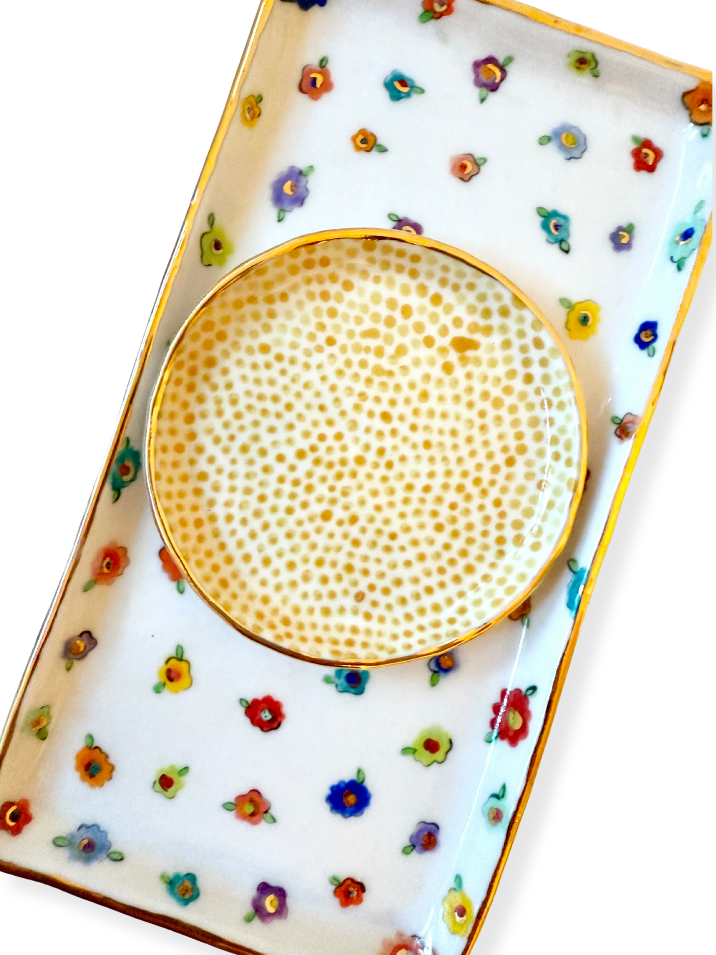 Small Flower Medium Rectangular Platter