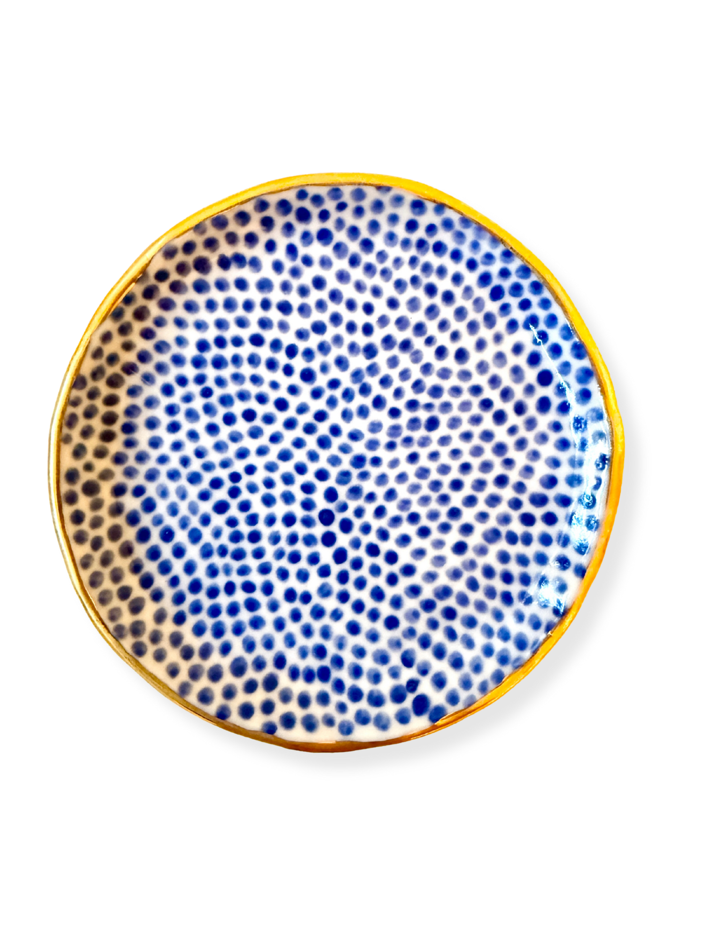 Indigo Dot Trinket Plate