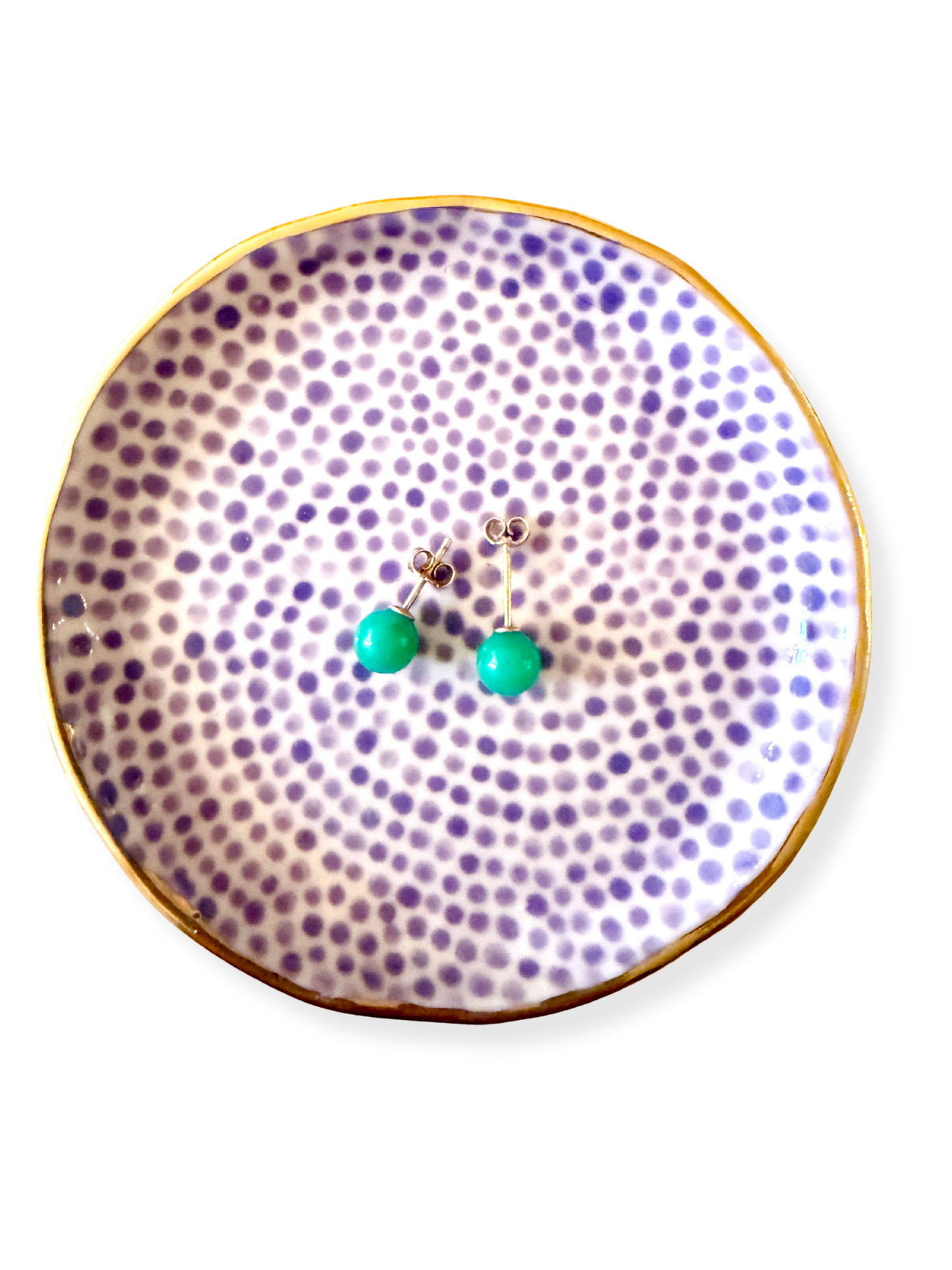 Lavender Dot Trinket Plate