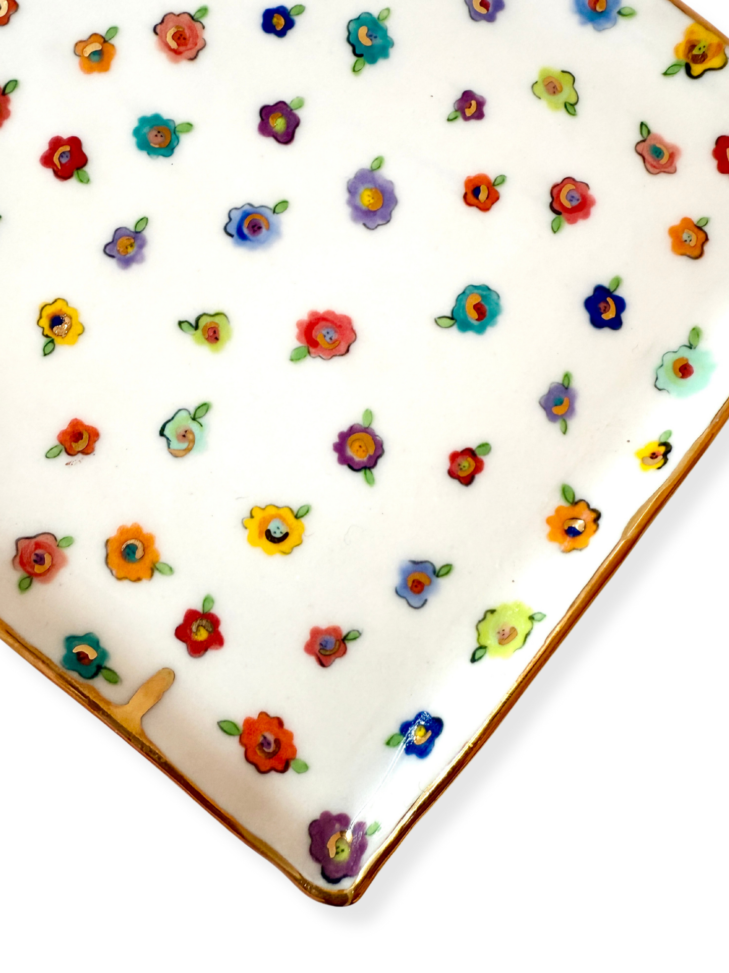 Small Flower Large Rectangular Platter