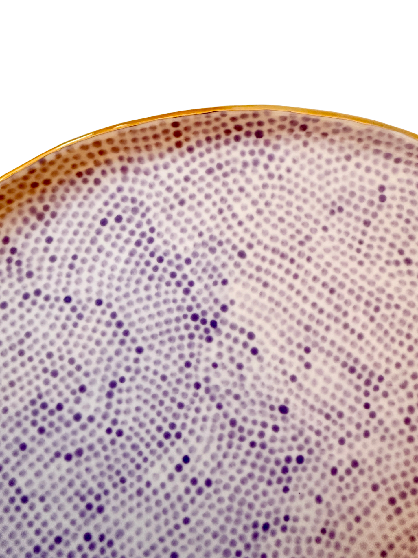 Lavender Dot Large Circular Platter