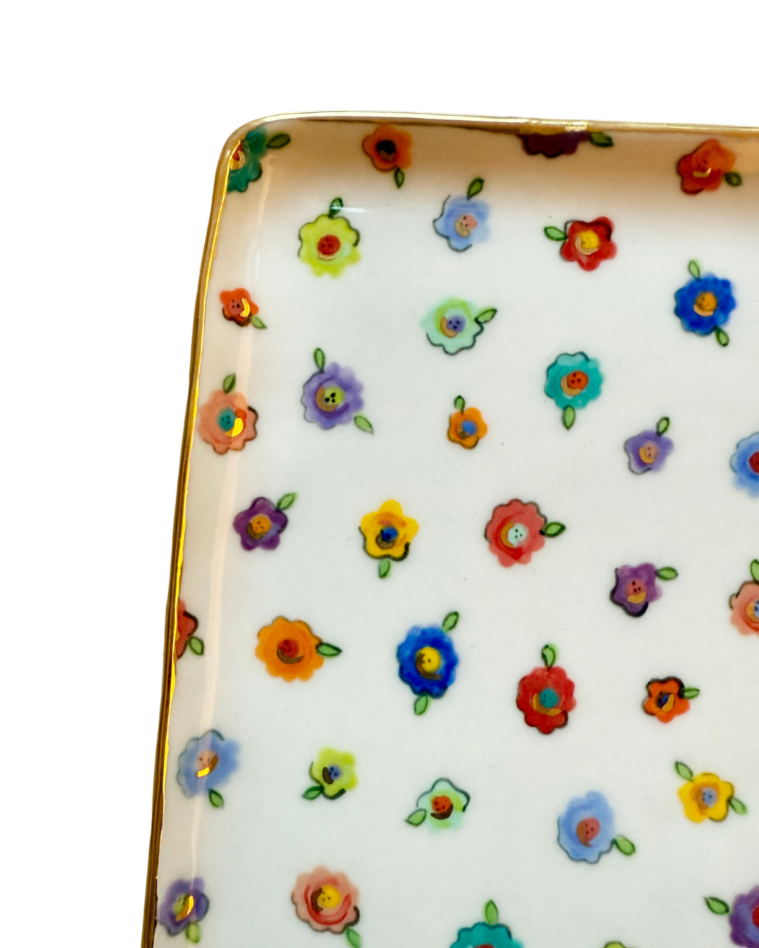 Small Flower Medium Rectangular Platter