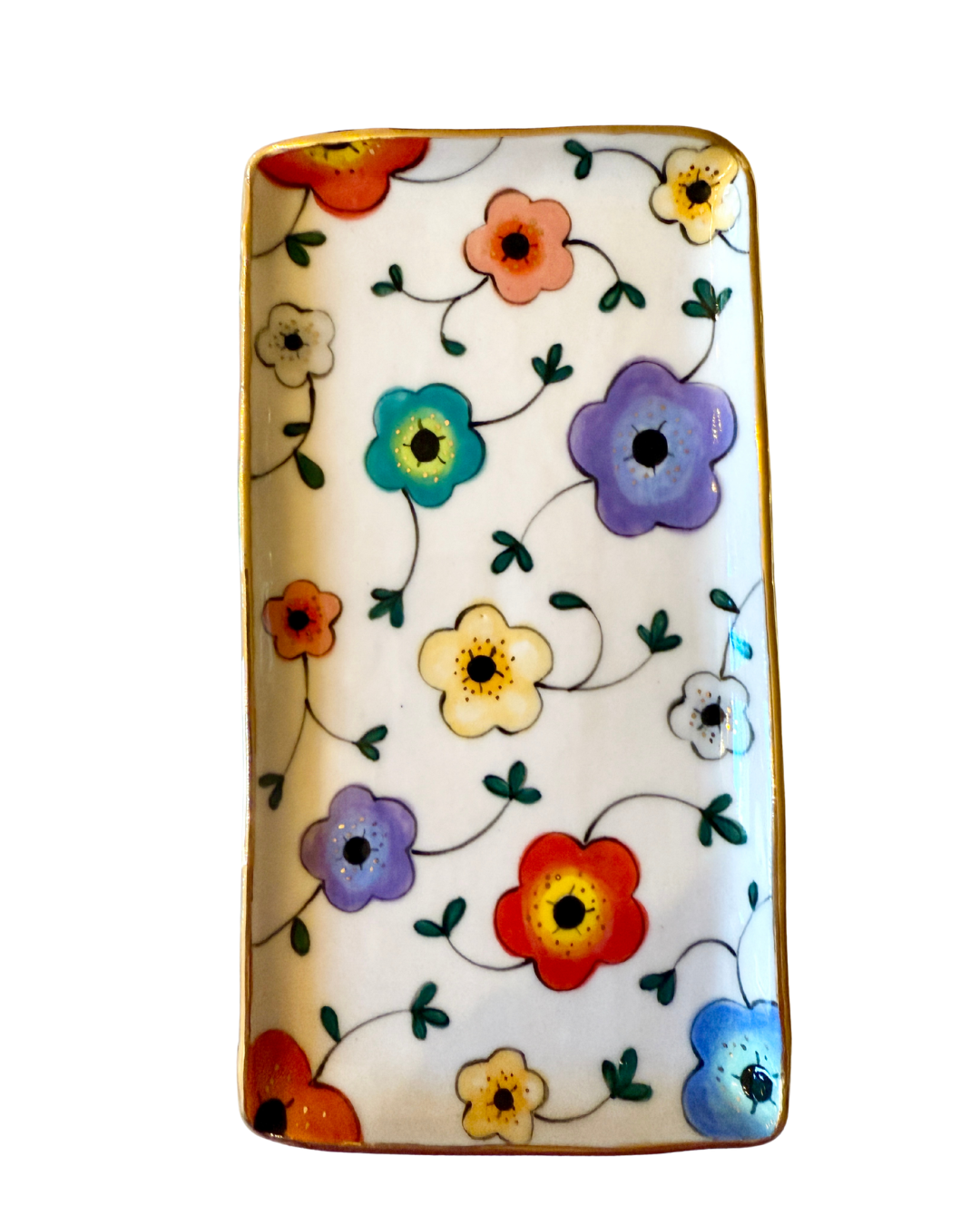 Large Flower Small Rectangular Platter