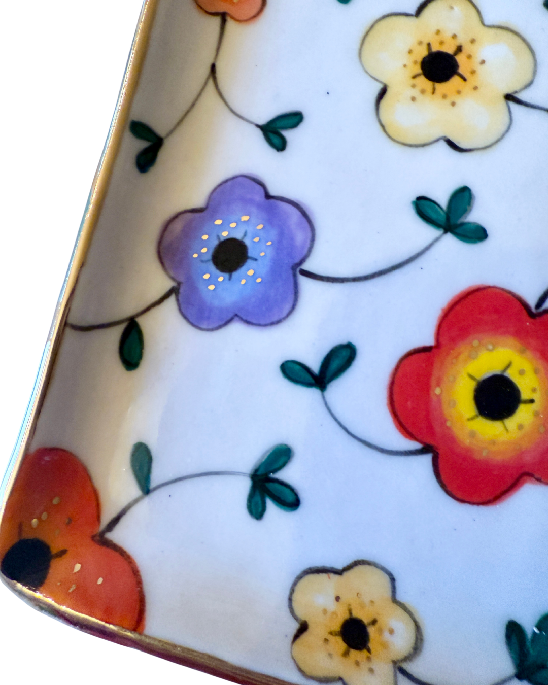 Large Flower Small Rectangular Platter