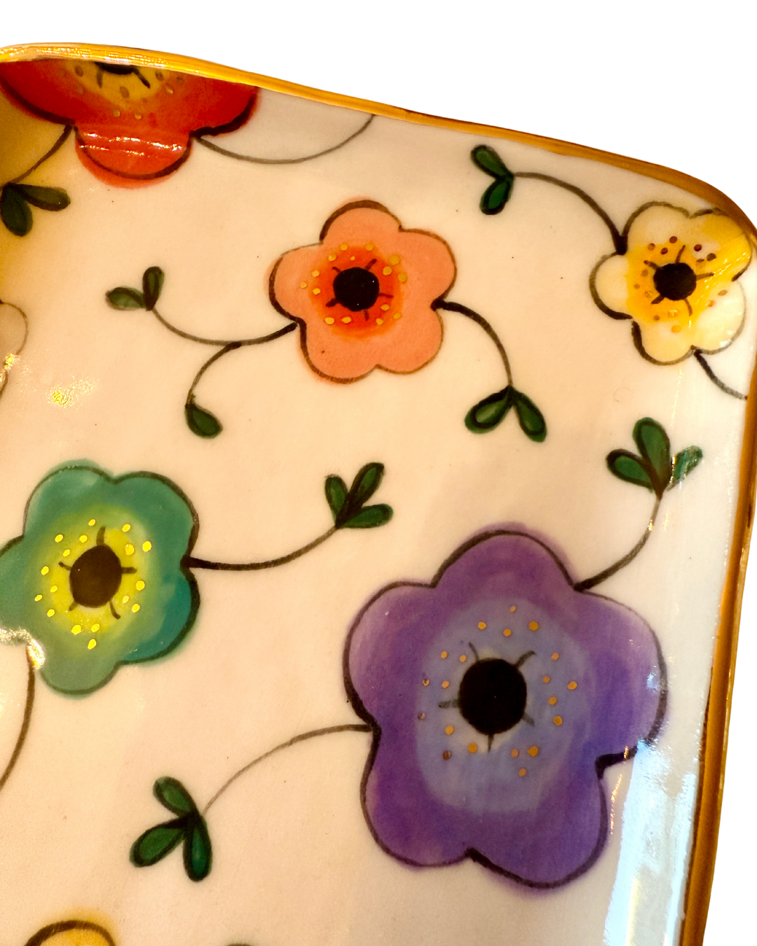 Large Flower Small Rectangular Platter