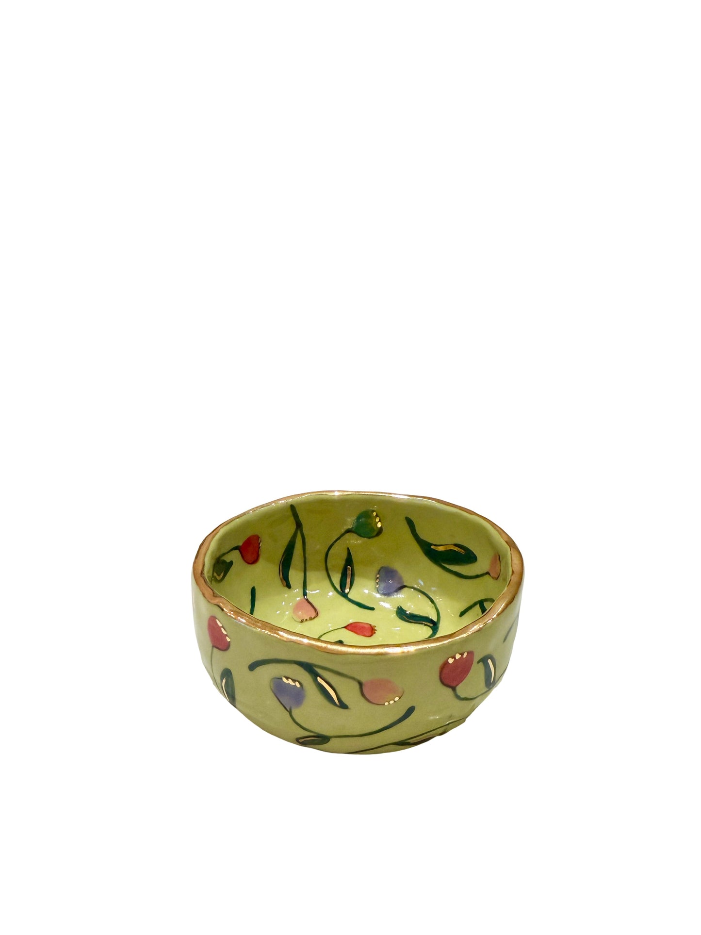 Chartreuse Tulip Trinket Dish