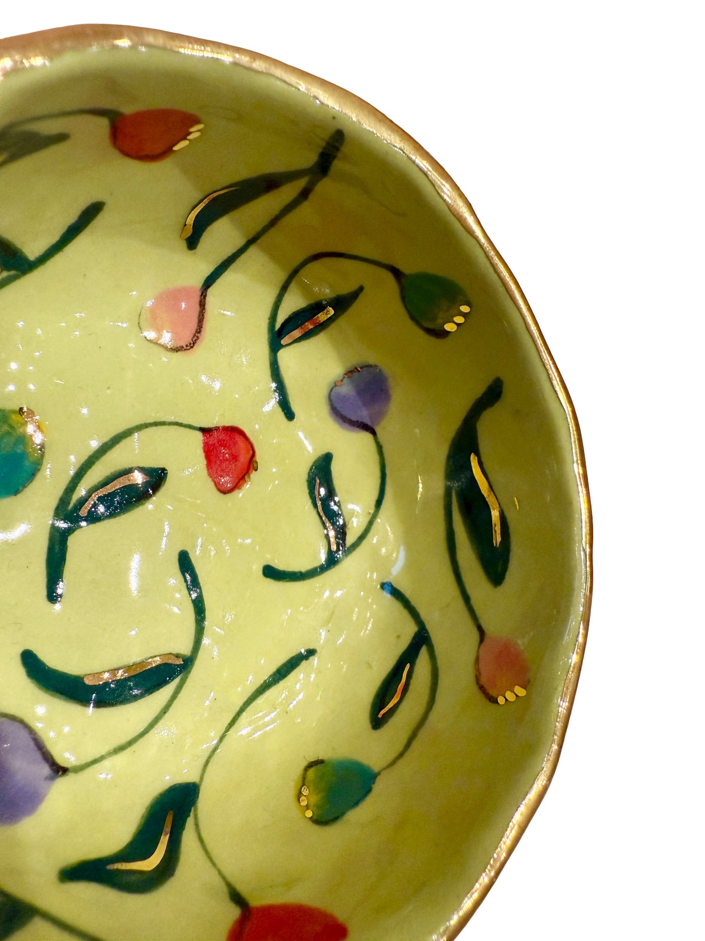 Chartreuse Tulip Trinket Dish