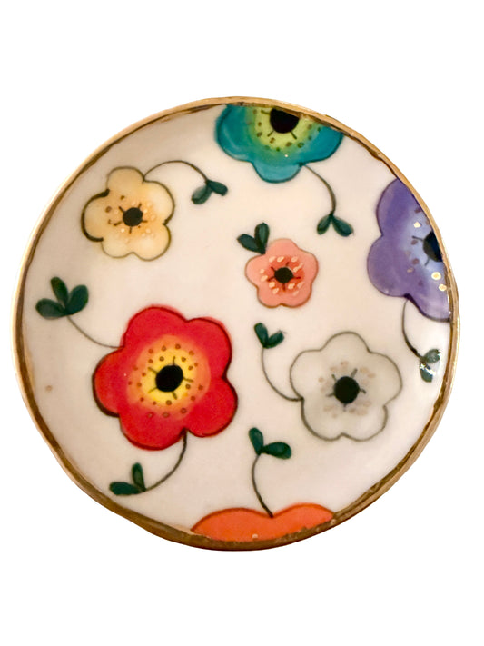 Large Flower Trinket Plate