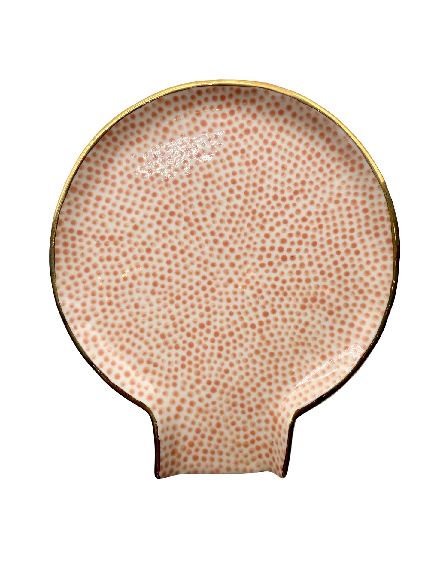 Peach Dot Spoon Rest