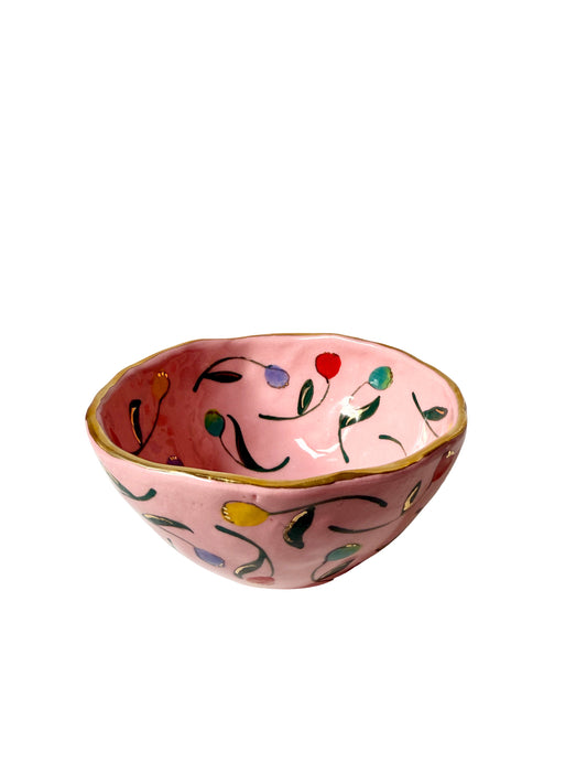 Pink Medium Tulip Bowl