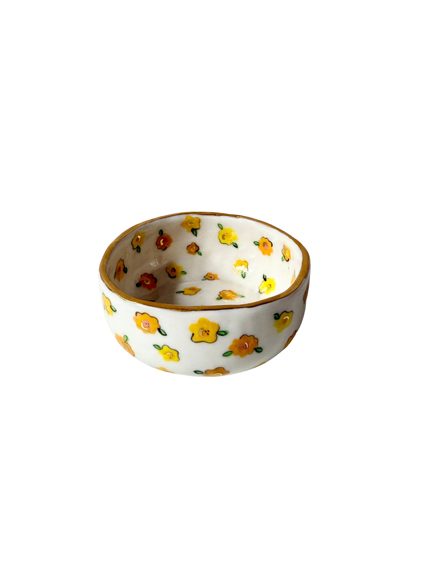 Yellow Flower Trinket Dish
