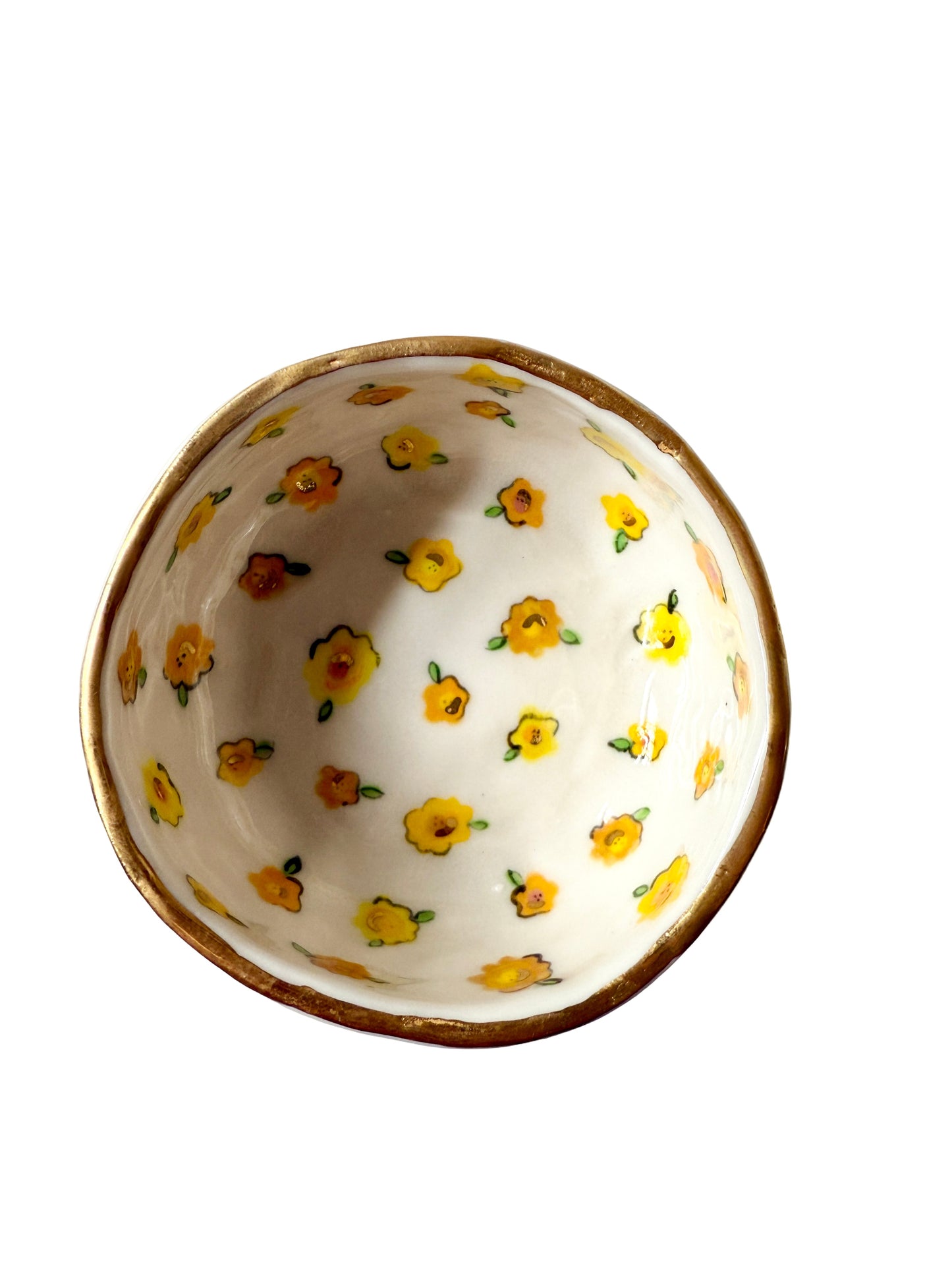 Yellow Flower Trinket Dish