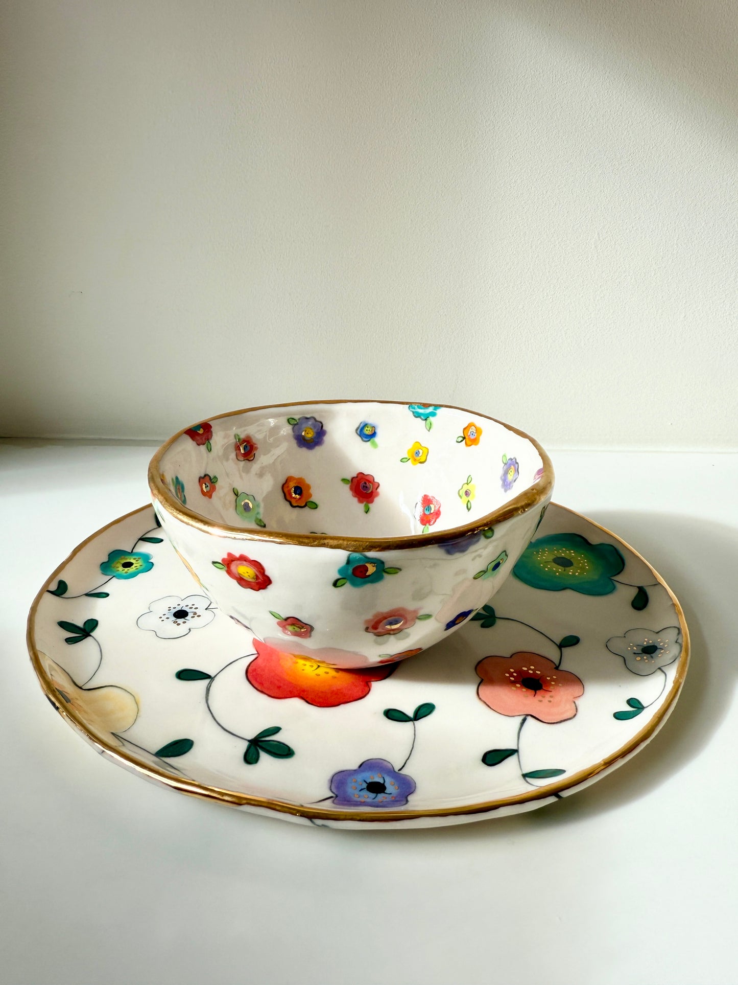 Large Flower Medium Plate