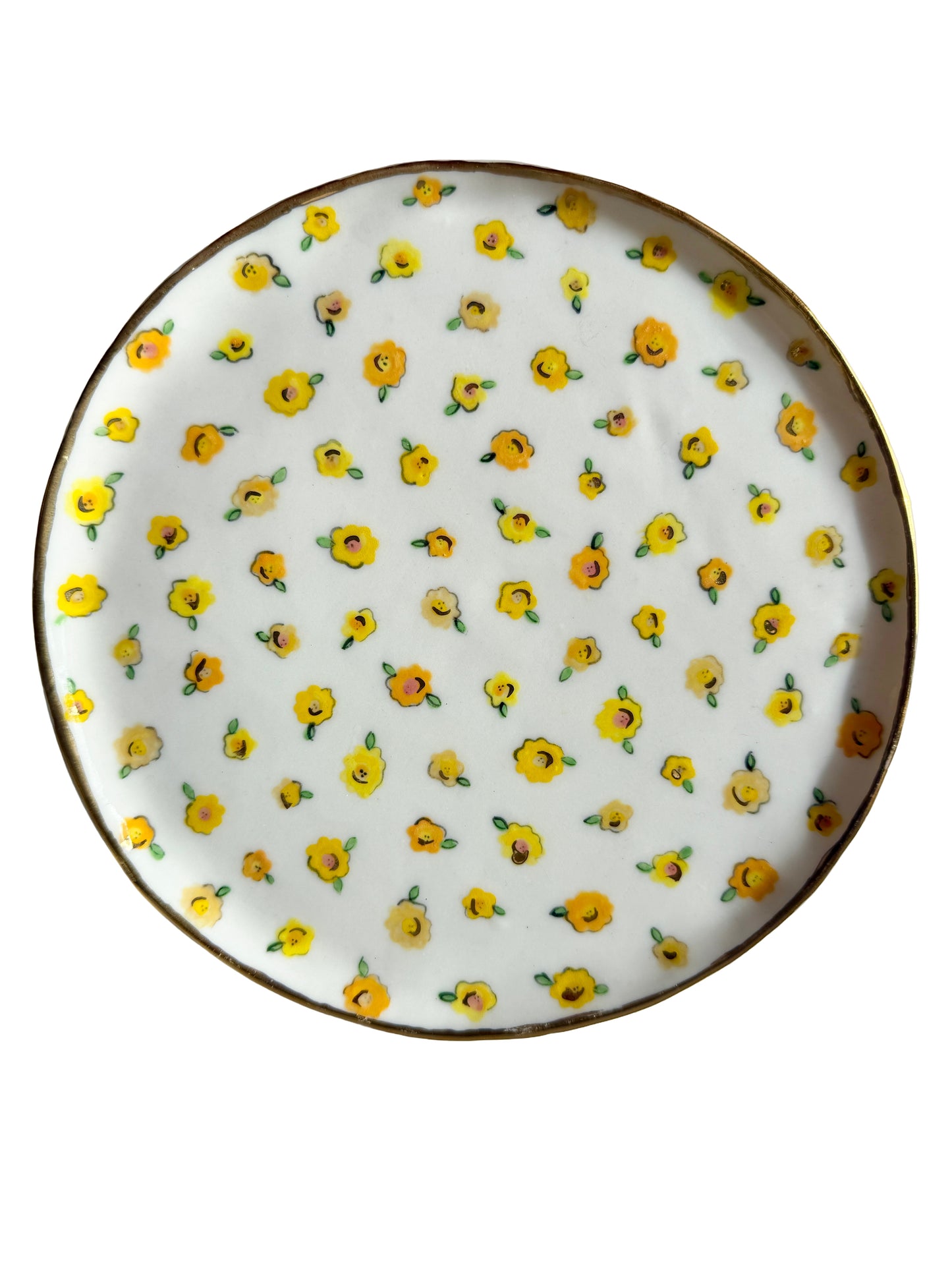 Yellow Flower Medium Plate
