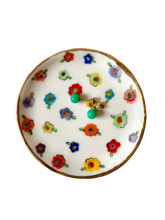 Small Flower Trinket Plate