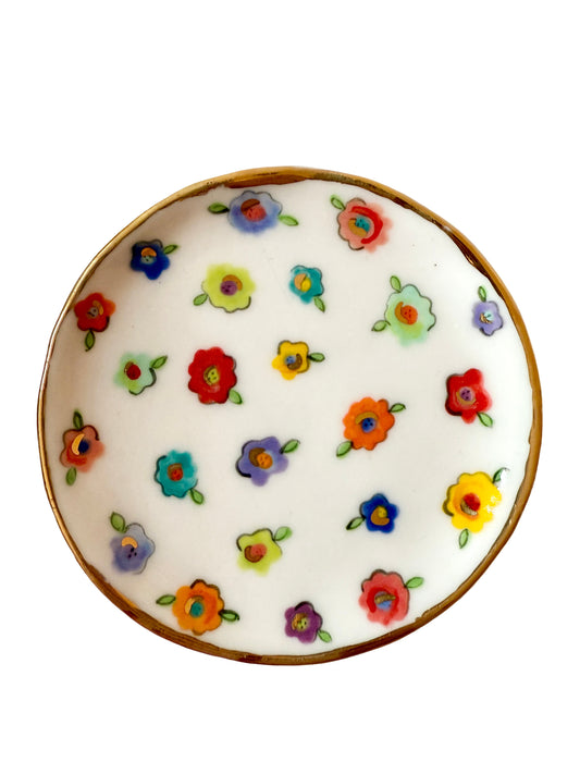 Small Flower Trinket Plate