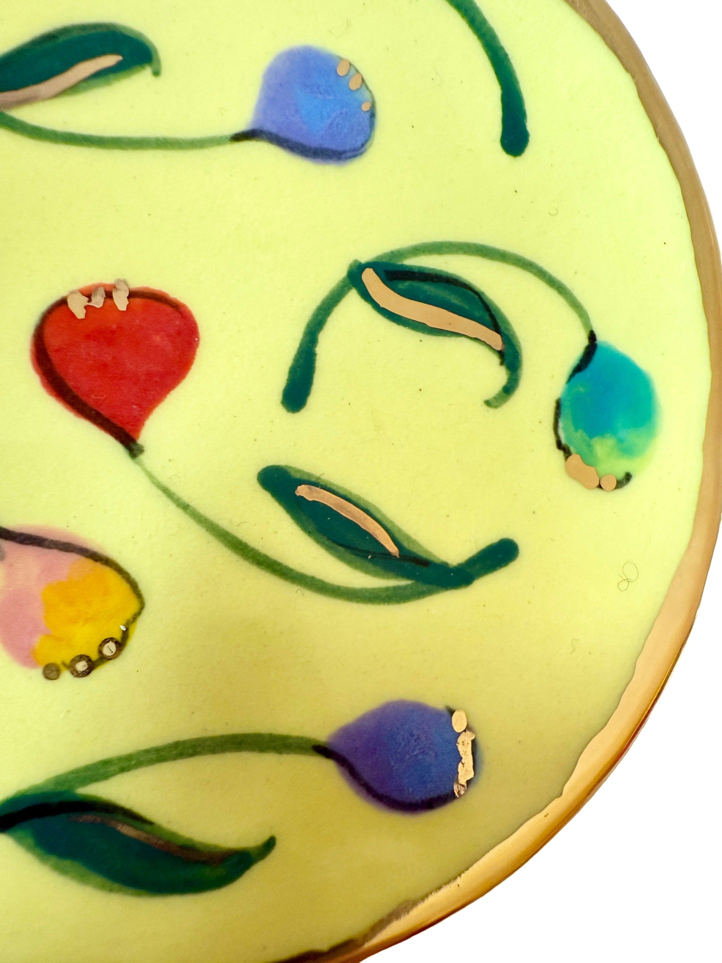 Yellow Tulip Trinket Plate