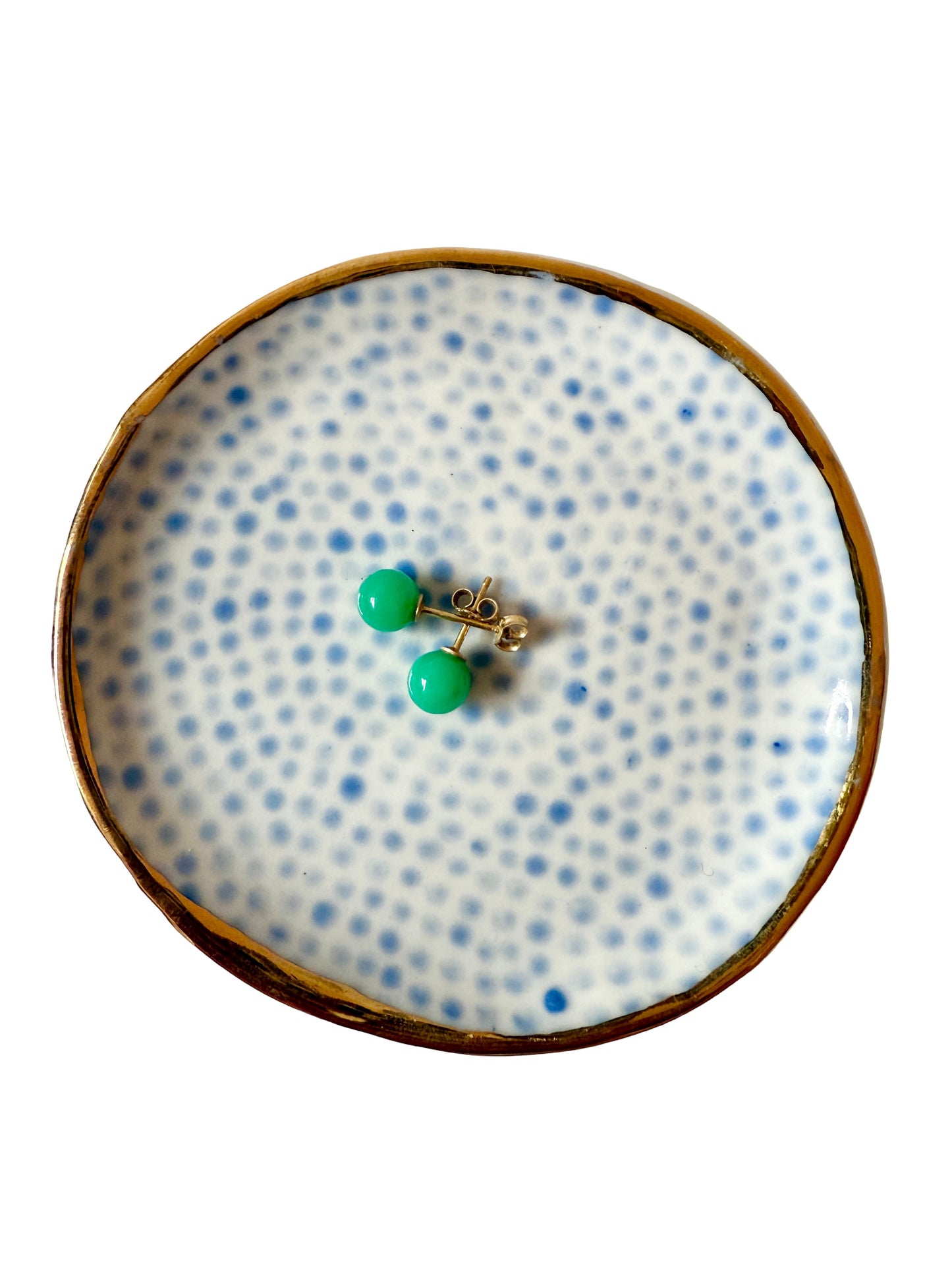 Light Blue Dot Trinket Plate