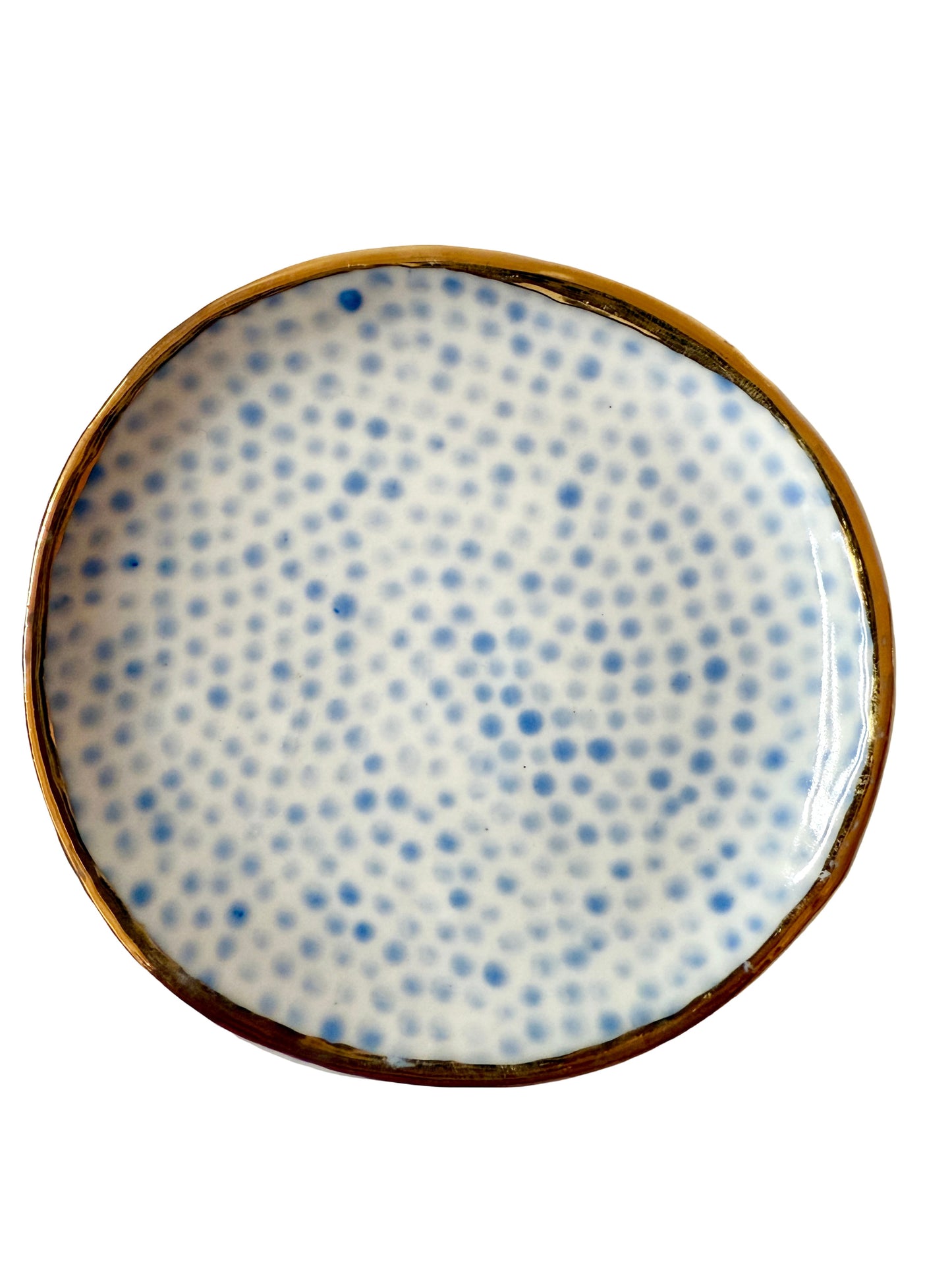 Light Blue Dot Trinket Plate
