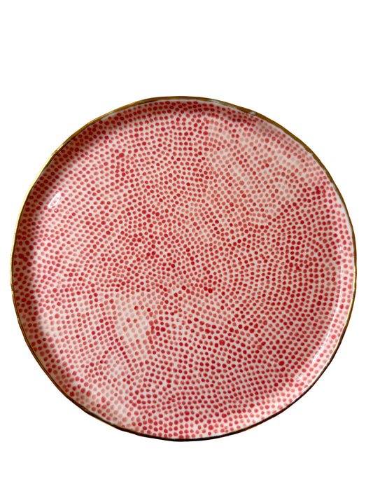 Red Dot Medium Plate