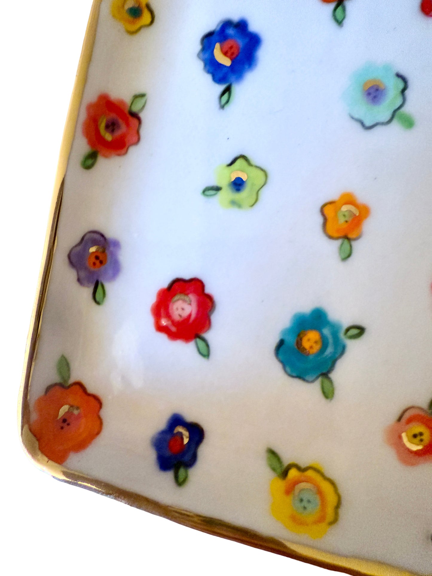 Small Flower Medium Rectangular Platter