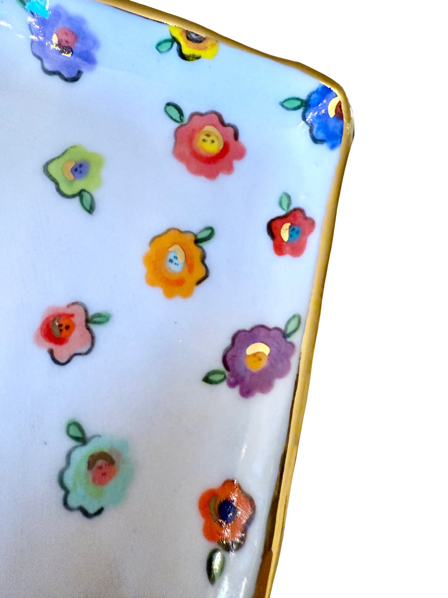 Small Flower Medium Rectangular Platter