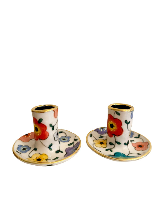 Large Flower Candleholders