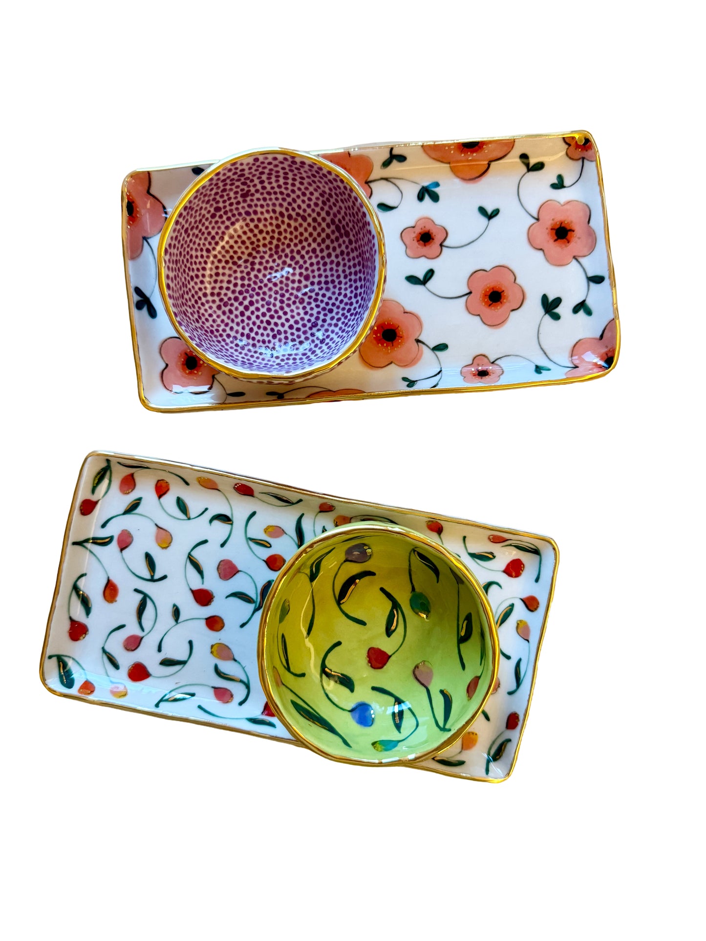 Pink and Red Tulip Medium Rectangular Platter