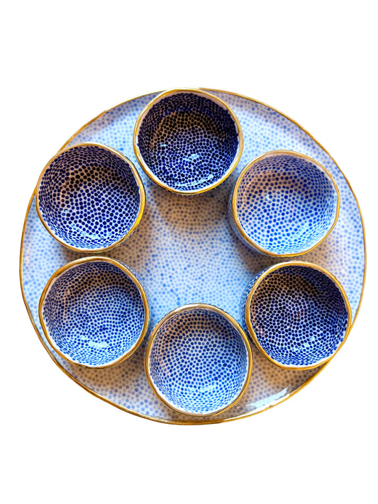 Blue Dot Seder Plate