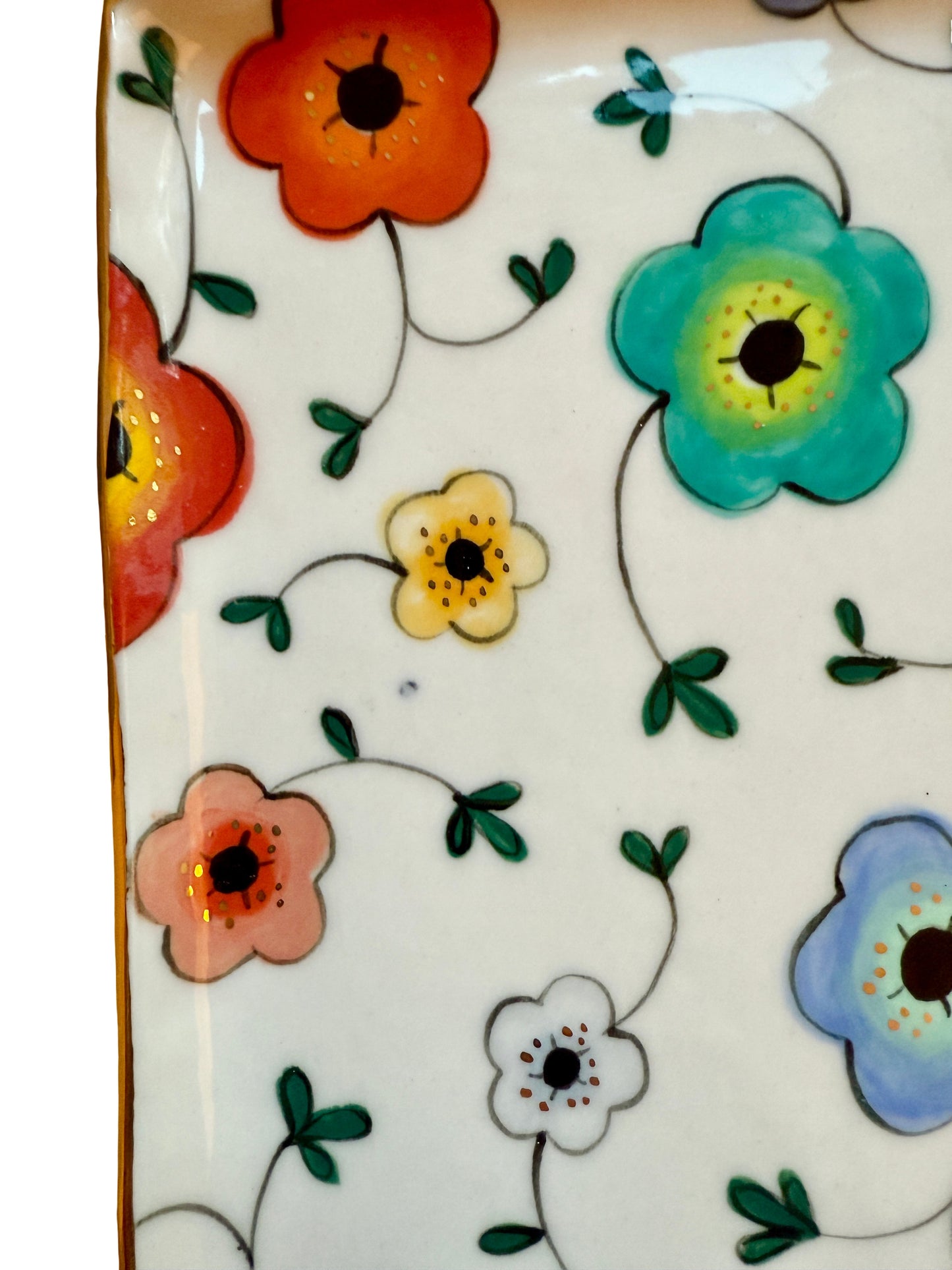 Large Flower Large Rectangular Platter