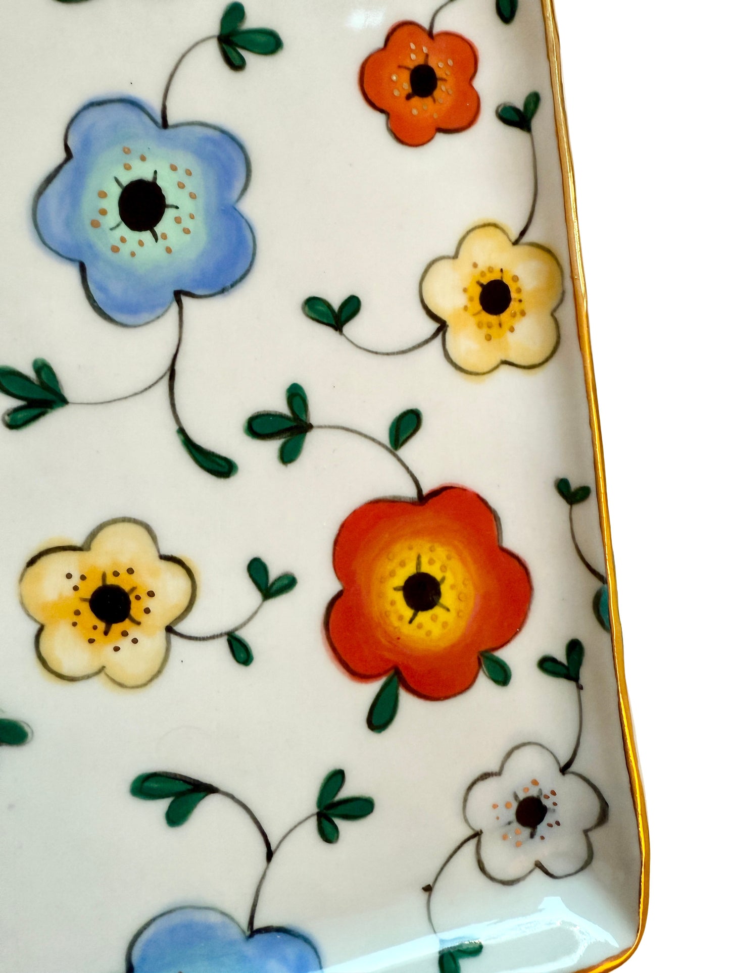 Large Flower Large Rectangular Platter