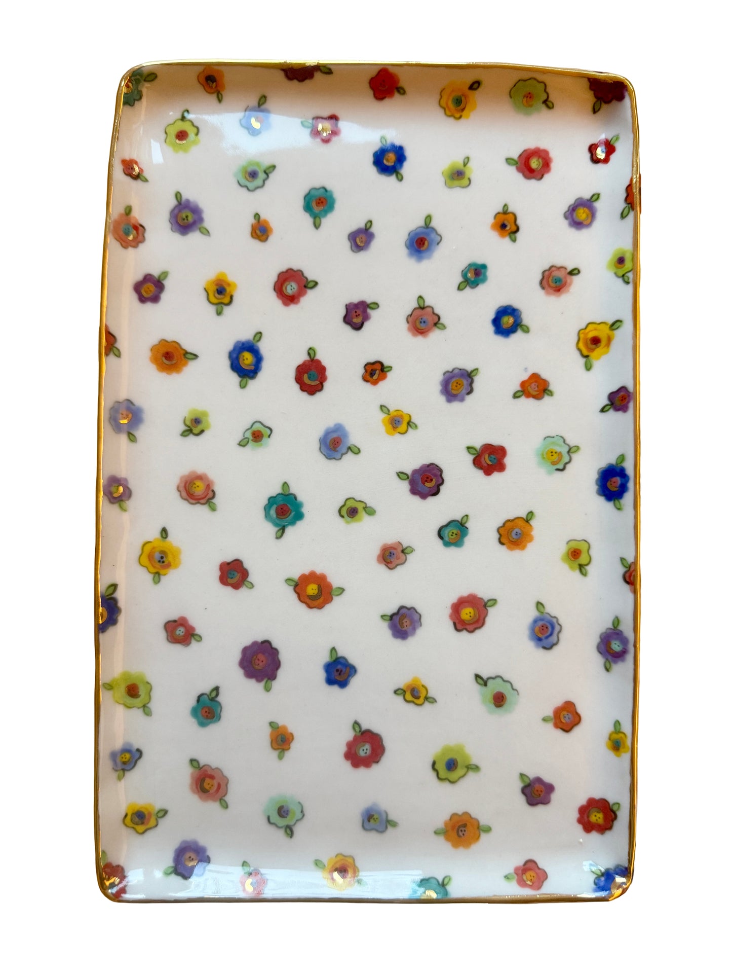 Small Flower Large Rectangular Platter